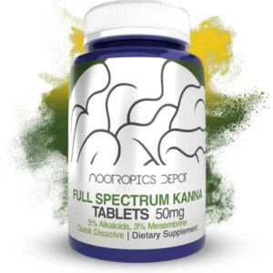 Full spectrum Kanna tablets for cognitive enhancement and mood support.