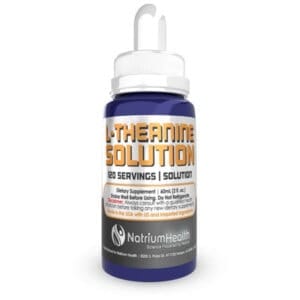 Buy L-Theanine Natrium Solution Europe, supports a balanced stress response, promotes focus, and supports cognitive function with convenient dropper dosing.