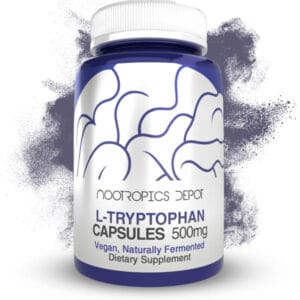 Buy L-Tryptophan Capsules online Europe, Improves Sleep Quality, Regulates Mood, Helps Reduce Stress, Boosts Serotonin Synthesis, Nootropic Supplement